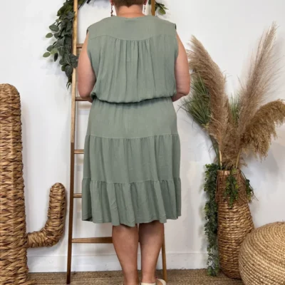 Z345- Robe C’Mélodie (Gt) 🇮🇹 - kaki - taille-unique-grande-taille