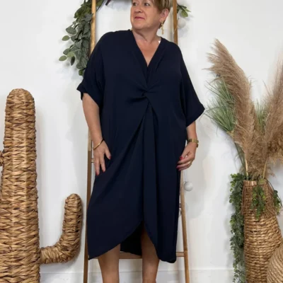 Z140- Robe Loose (Gt) 🇮🇹 - marine - taille-unique-grande-taille