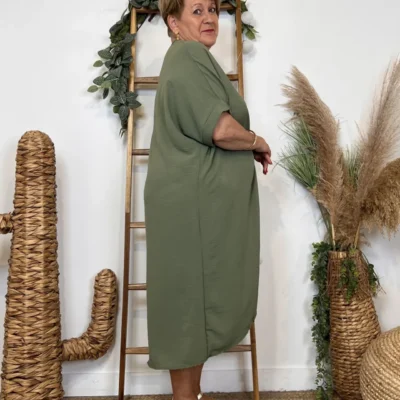 Z140- Robe Loose (Gt) 🇮🇹 - kaki - taille-unique-grande-taille