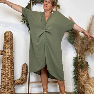 Z140- Robe Loose (Gt) 🇮🇹 - kaki - taille-unique-grande-taille