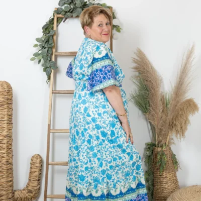 K226- Robe longue « By One » (T40-T48) - marine - 48