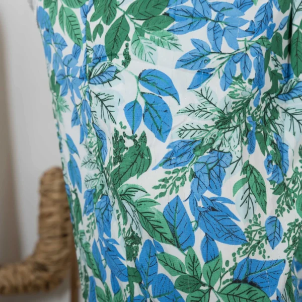 L787- Pantalon fluide (T40-T48) - bleu-turquoise - 48