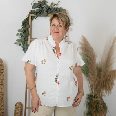 K254- Chemise By One (T40-T48) 🏵️ - blanc - 48