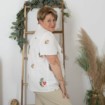 K254- Chemise By One (T40-T48) 🏵️ - blanc - 48