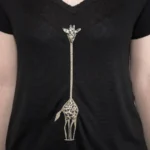 T-Shirt « Girafe» (TU) - noir - taille-unique