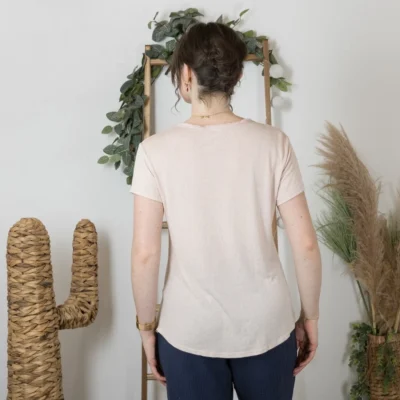 K177- T-Shirt « Girafe» (Tu) 🇮🇹 - rose-poudre - taille-unique