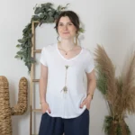 T-Shirt « Girafe» (TU) - blanc - taille-unique