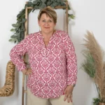 Tunique Rosaces (T44-T52) - fuchsia - 52