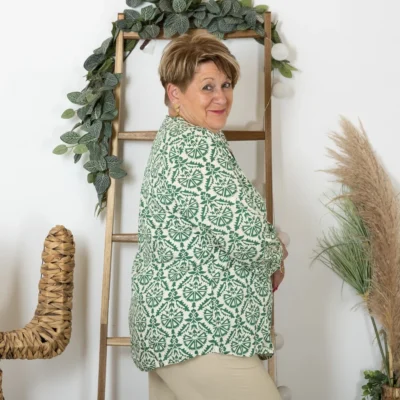 Z792- Tunique « Rosaces » (T44-T52) - vert-bresil - 52