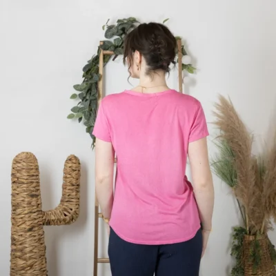 K177- T-Shirt « Girafe» (Tu) 🇮🇹 - fuchsia - taille-unique