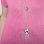 T-Shirt « Girafe» (TU) - fuchsia - taille-unique