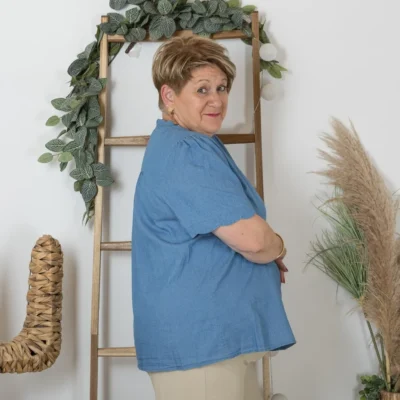 K265- Chemise By-One Cerises đ (T40-T48) - denim - 48