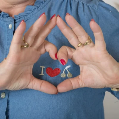 K265- Chemise By-One Cerises đ (T40-T48) - denim - 48