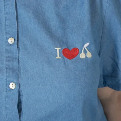 K265- Chemise By-One Cerises đ (T40-T48) - denim - 48