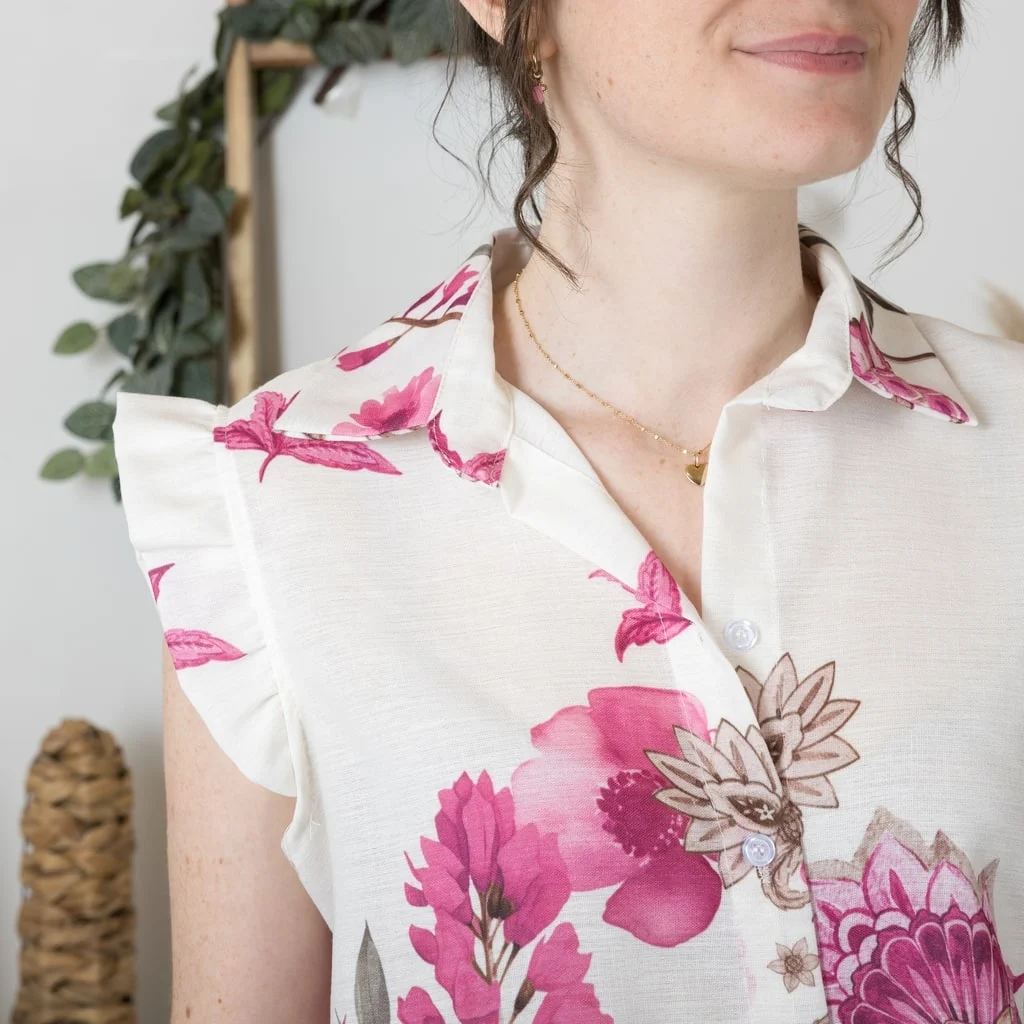 K205- Blouse Fleurie (Tu) 🇮🇹