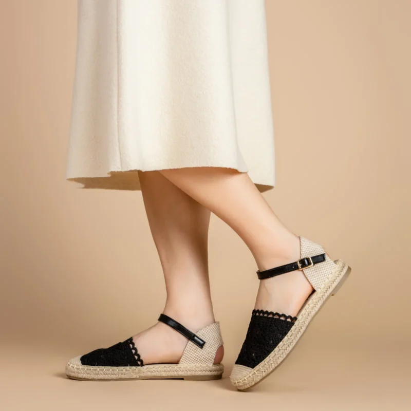 Espadrilles macramé (T36-T41) - noir - 41