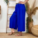 Pantalon court Coupe Flare (Tu) - bleu-royal - taille-unique