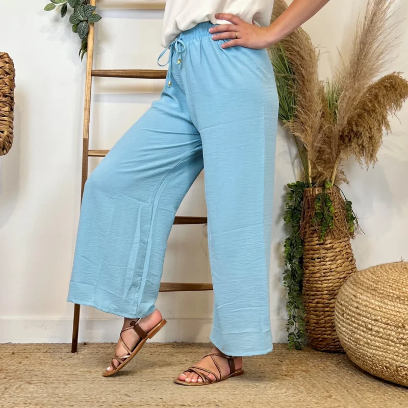 Pantalon fluide et large (TU) - bleu-ciel - taille-unique