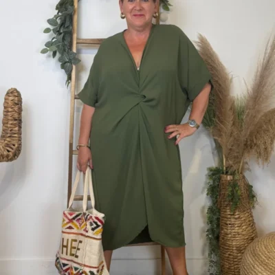 Z140- Robe Loose (Gt) 🇮🇹 - kaki - taille-unique-grande-taille