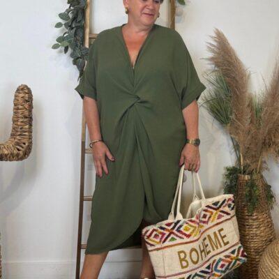 Z140- Robe Loose (Gt) 🇮🇹 - kaki - taille-unique-grande-taille