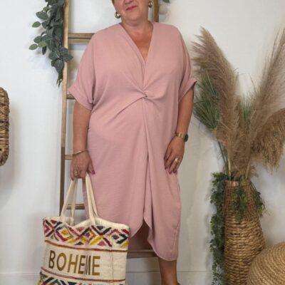 Z140- Robe Loose (Gt) 🇮🇹 - rose-poudre - taille-unique-grande-taille
