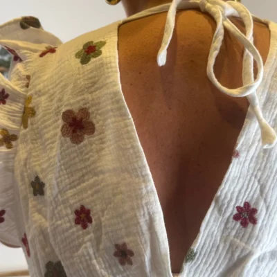 K302 - Robe coton "By One" (T40-T48) - blanc - 48