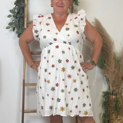 K302 - Robe coton "By One" (T40-T48) - blanc - 48