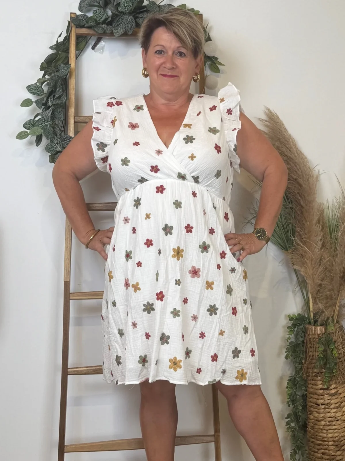 K302 - Robe coton "By One" (T40-T48) - blanc - 48