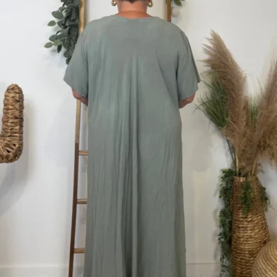 Z159- Robe longue Fluide 🇮🇹 - kaki - taille-unique-grande-taille