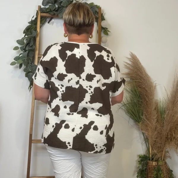 Z340- Tunique Tachetée (Tu) 🇮🇹 - marron - taille-unique-grande-taille