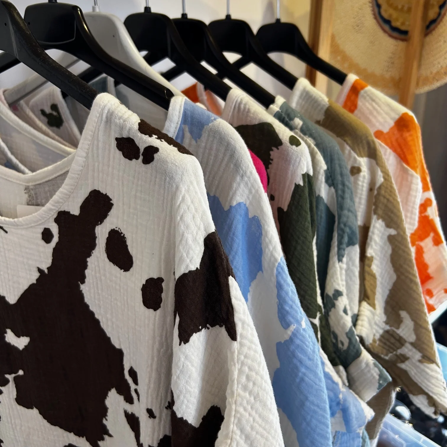 Z340- Tunique Tachetée (Tu) 🇮🇹 - orange - taille-unique-grande-taille