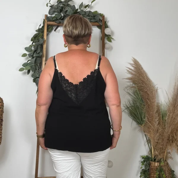 K233- Débardeur Maëlle dos brodé (T40-T48) - noir - 48
