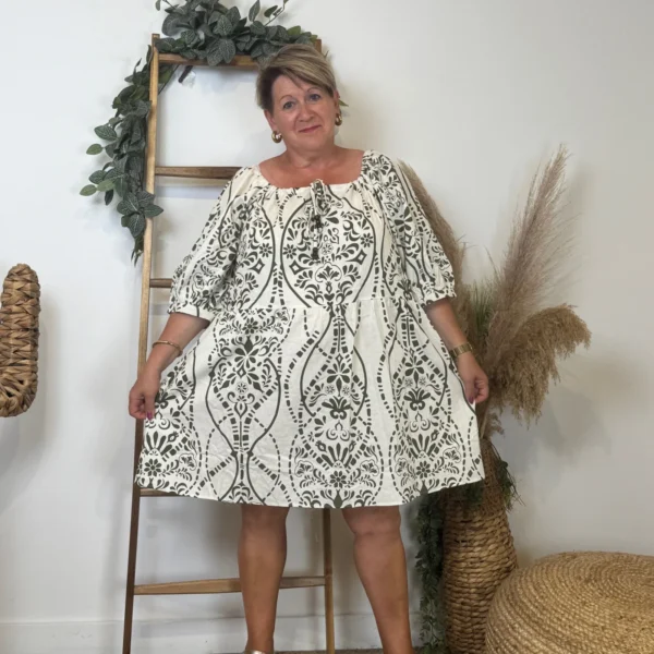 K156- Robe bain de soleil (T40-T48) - kaki - 48