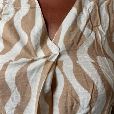 Z331- Robe Christy "Vaguelettes" (T44-T52) - beige - 52