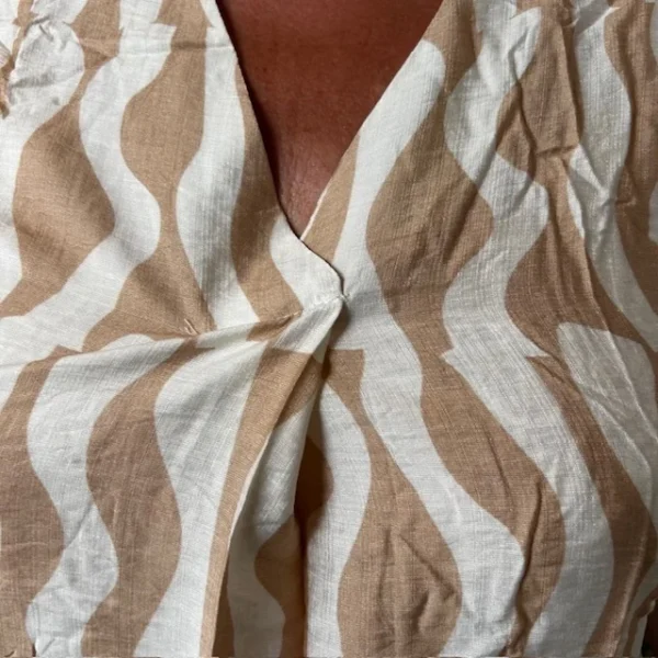 Z331- Robe Christy "Vaguelettes" (T44-T52) - beige - 52