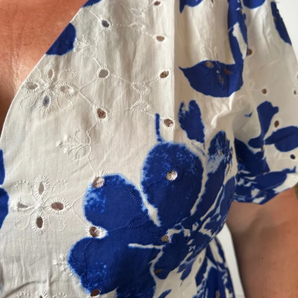 K141 - Robe courte « Coton » Maëlle (T40-T48) - blanc - 48