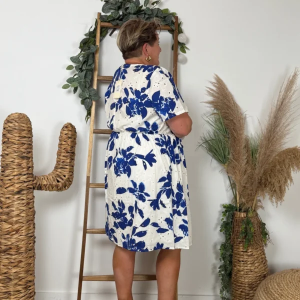 K141 - Robe courte « Coton » Maëlle (T40-T48) - blanc - 48