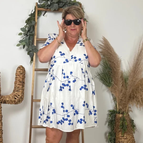 K283- Robe Maëlle "Baies" (T40-T48) - blanc - 48