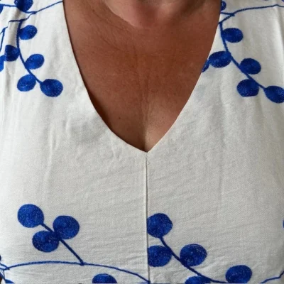 K283- Robe Maëlle "Baies" (T40-T48) - blanc - 48