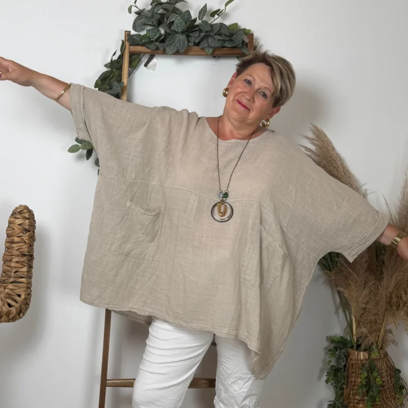 Tunique Coton Curvy - beige - taille-unique-grande-taille