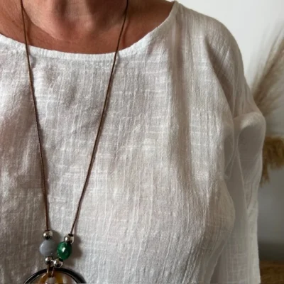 Z309- Tunique Coton Curvy 🇮🇹 - blanc - taille-unique-grande-taille