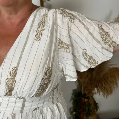 K158- Robe Maëlle (T40-T48) - blanc - 48