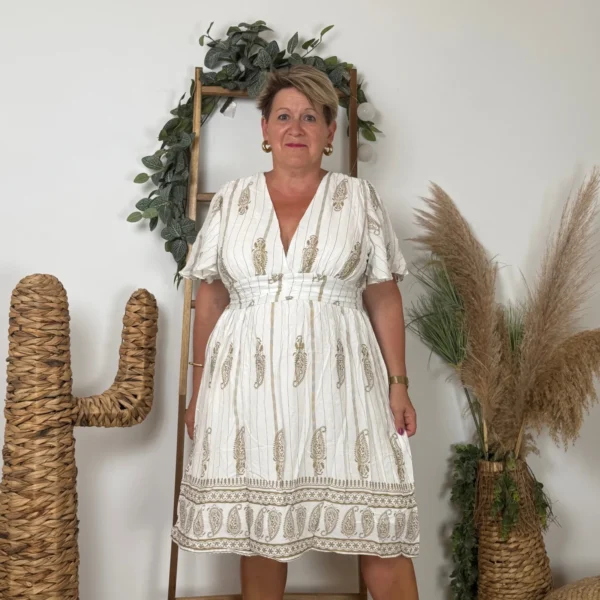 K158- Robe Maëlle (T40-T48) - blanc - 48