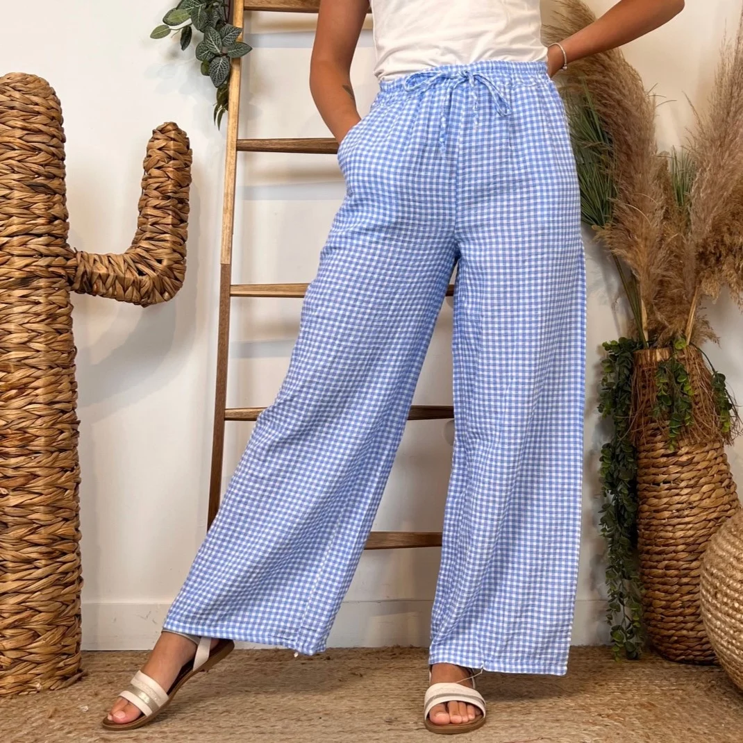 L759- Pantalon Vichy (Tu) 🇮🇹