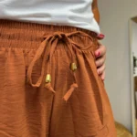 Pantalon large fluide femme crêpé « Tendance » - camel - taille-unique