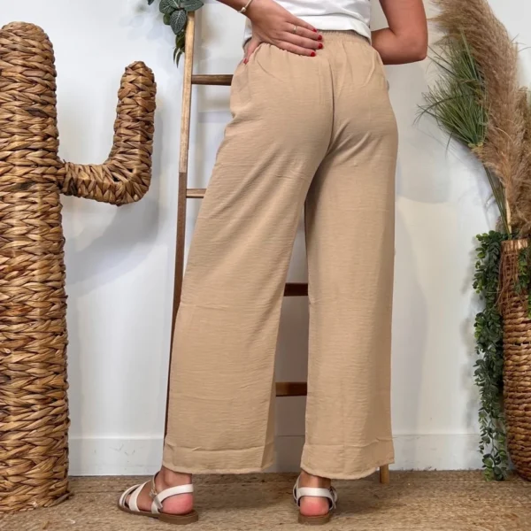 L761- Pantalon fluide (TU) - beige - taille-unique