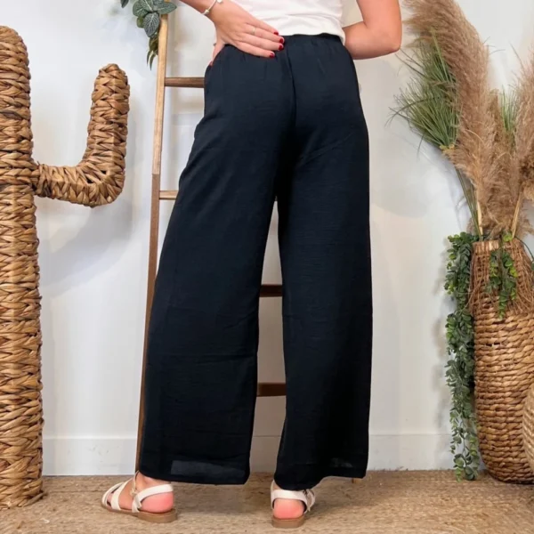 L761- Pantalon fluide (TU) - noir - taille-unique