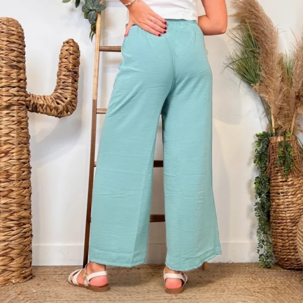 L761- Pantalon fluide (TU) - vert-celadon - taille-unique