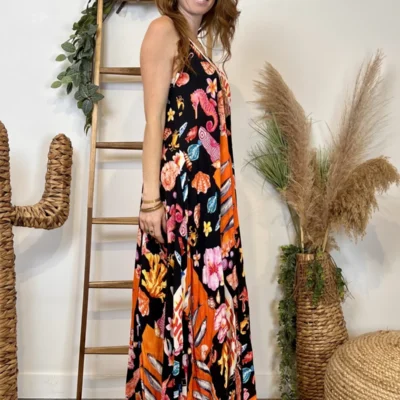 L133- Robe Fluide pompon (Tu) 🇮🇹