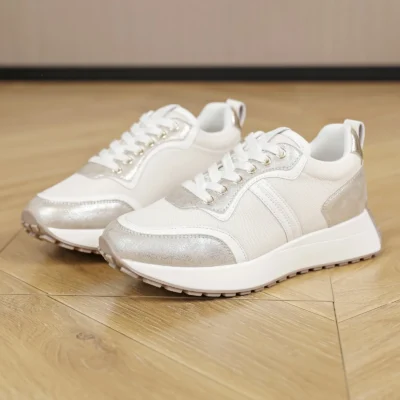 R413- Sneakers crantées (T40-T43) - dore - 43